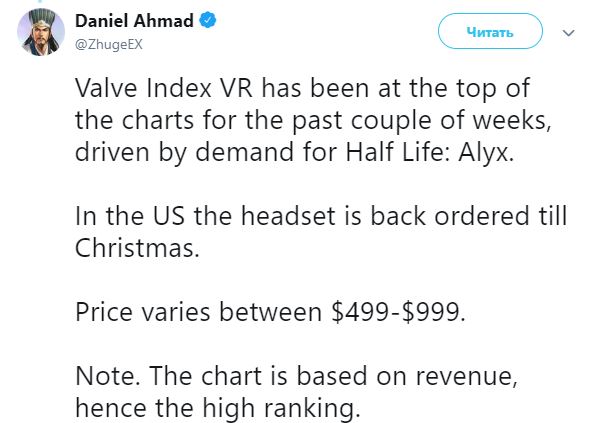 [Слухи]Half-Life: Alyx - После анонса игры Valve возьмется за другие VR-игры