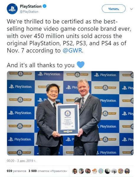 PlayStation попала в книгу Гиннеса, как самая продаваемая консоль
